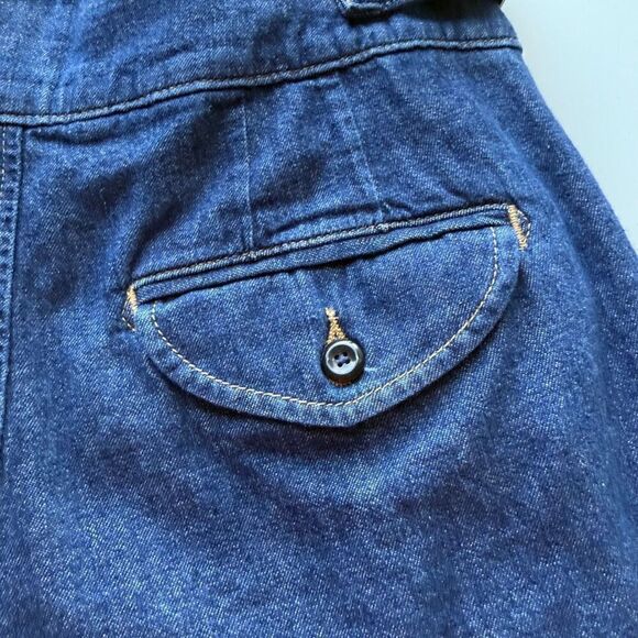 Banana Republic High Rise Double-belted Cuffed Hem BR Explorer Denim Shorts Sz 6 - Picture 8 of 11